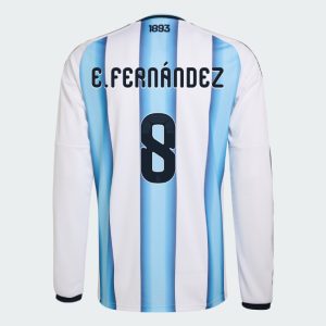 Argentina Home E. FERNÁNDEZ 8 World Cup Long Sleeve Jersey 2026 (Player Version)