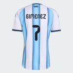 Argentina Home GIMENEZ 7 World Cup Jersey 2026 (Player Version)