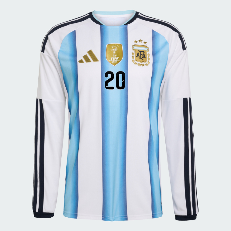 Argentina Home GOMEZ 20 World Cup Long Sleeve Jersey 2026 (Player Version) - Image 2