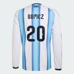 Argentina Home GOMEZ 20 World Cup Long Sleeve Jersey 2026