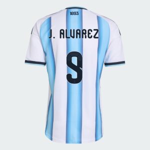 Argentina Home J. ALVAREZ 9 World Cup Jersey 2026 (Player Version)