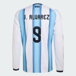 Argentina Home J. ALVAREZ 9 World Cup Long Sleeve Jersey 2026 (Player Version)