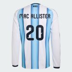 Argentina Home MAC ALLISTER 20 World Cup Long Sleeve Jersey 2026 (Player Version)