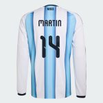 Argentina Home MARTIN 14 World Cup Long Sleeve Jersey 2026