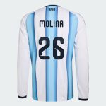 Argentina Home MOLINA 26 World Cup Long Sleeve Jersey 2026 (Player Version)