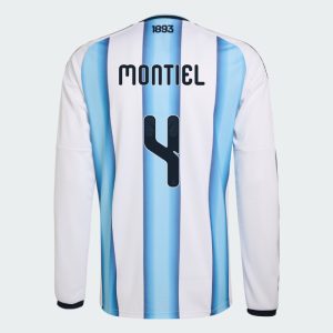 Argentina Home MONTIEL 4 World Cup Long Sleeve Jersey 2026