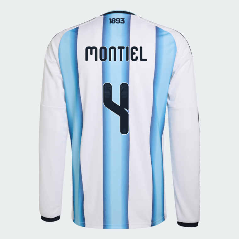 Argentina Home MONTIEL 4 World Cup Long Sleeve Jersey 2026 (Player Version)