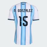 Argentina Home N. GONZALEZ 15 World Cup Jersey 2026 (Player Version)