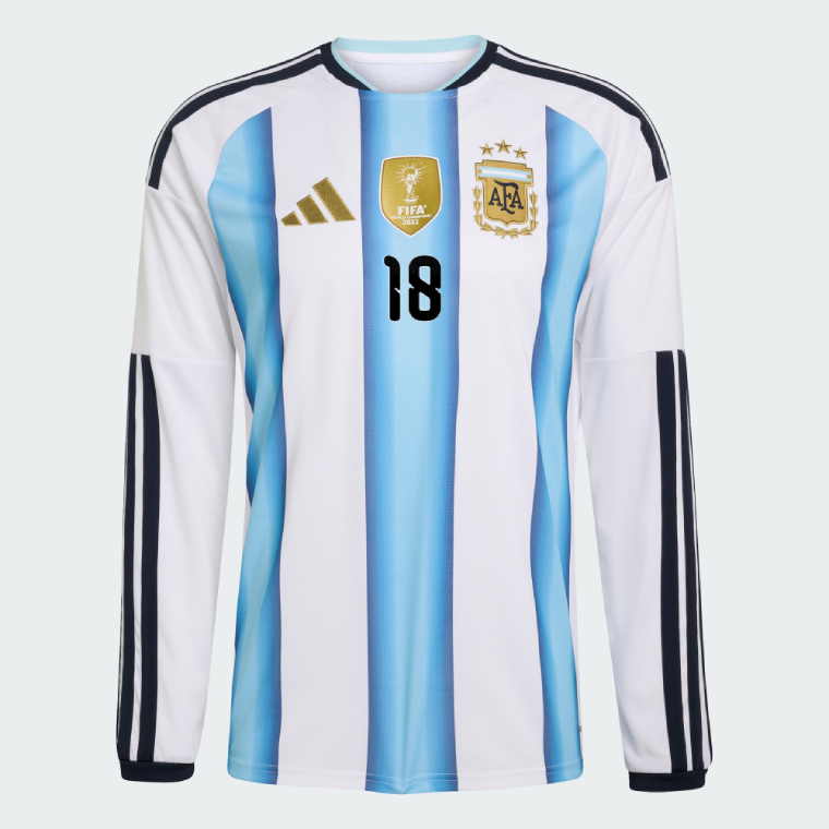 Argentina Home NICO PAZ 18 World Cup Long Sleeve Jersey 2026 (Player Version) - Image 2