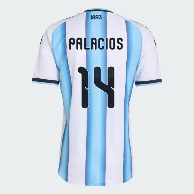 Argentina Home PALACIOS 14 World Cup Jersey 2026 (Player Version)