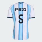 Argentina Home PAREDES 5 World Cup Jersey 2026 (Player Version)