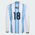 Argentina Home PAZ 18 World Cup Long Sleeve Jersey 2026 (Player Version)