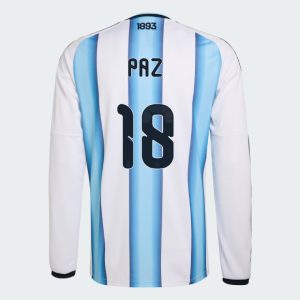 Argentina Home PAZ 18 World Cup Long Sleeve Jersey 2026 (Player Version)