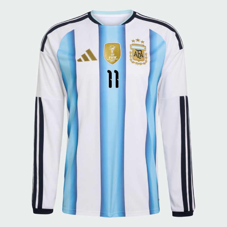 Argentina Home RODRIGUEZ 11 World Cup Long Sleeve Jersey 2026 (Player Version) - Image 2