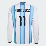 Argentina Home RODRIGUEZ 11 World Cup Long Sleeve Jersey 2026