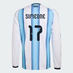 Argentina Home SIMEONE 17 World Cup Long Sleeve Jersey 2026
