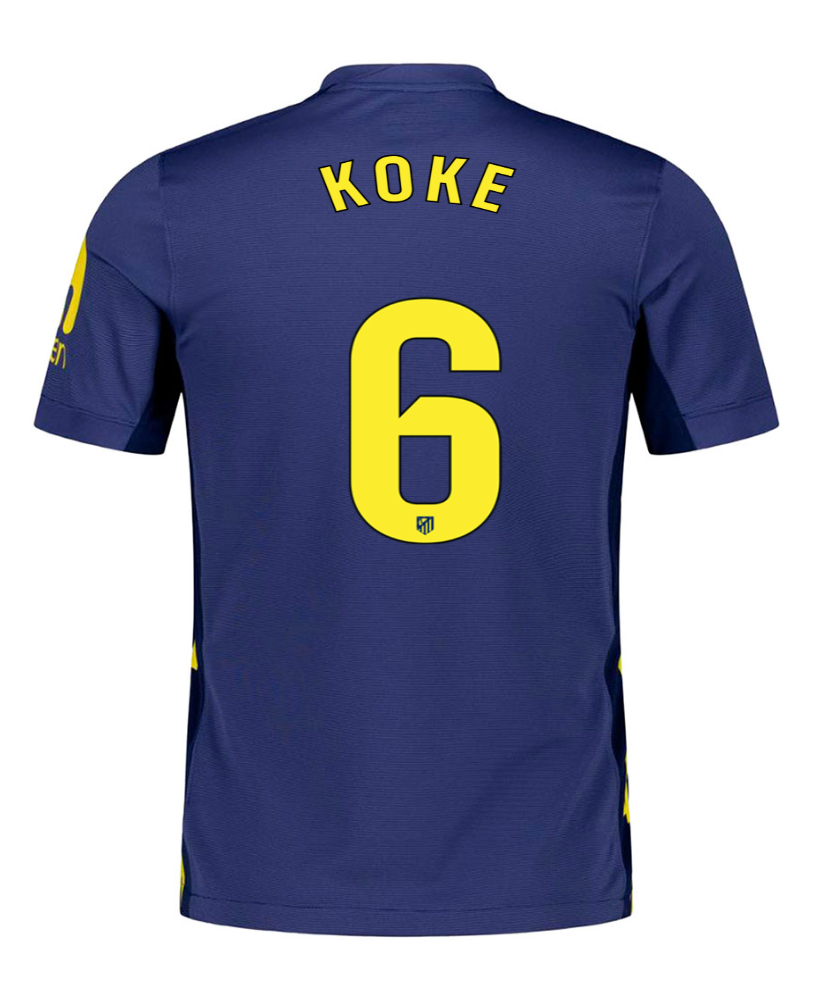 Atletico Madrid Away KOKE 6 Jersey 25-26