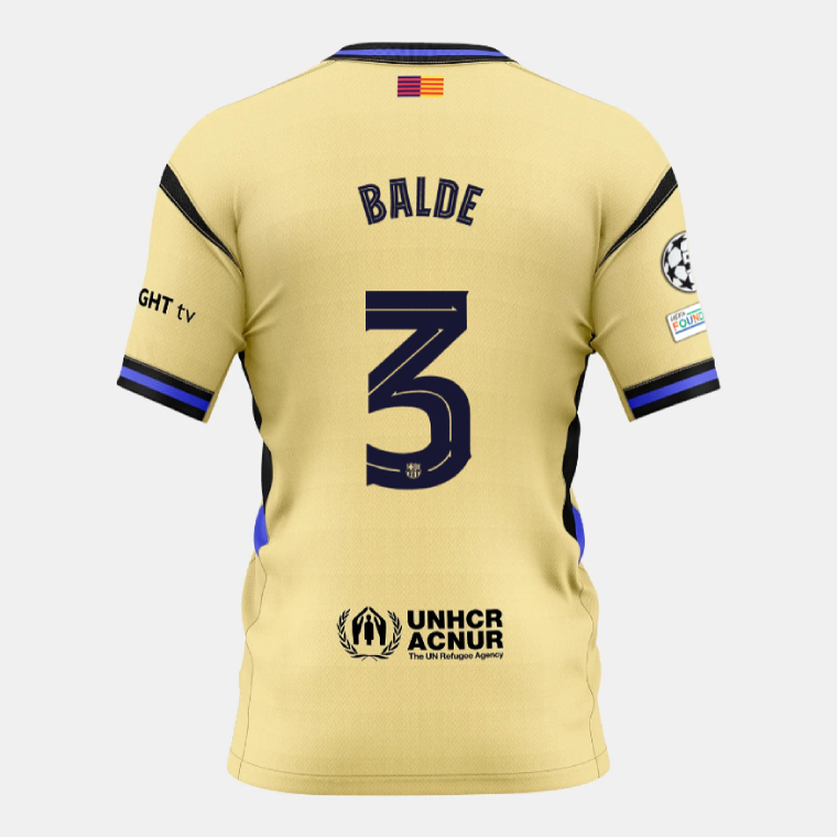 Barcelona Away BALDE 3 Champions League Jersey 25-26