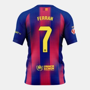 Barcelona Home FERRAN 7 Jersey 25-26 (Player Version)