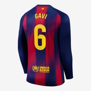 Barcelona Home Long Sleeve GAVI 6 Jersey 25-26