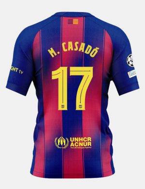 Barcelona Home M. CASADÓ 17 Champions League Jersey 25-26