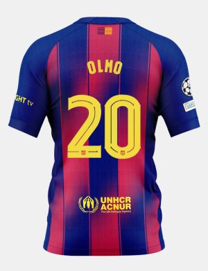 Barcelona Home OLMO 20 Champions League Jersey 25-26
