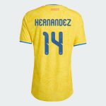Colombia Home HERNANDEZ 14 World Cup Jersey 2026 (Player Version)