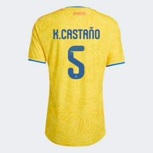 Colombia Home K.CASTAÑO 5 World Cup Jersey 2026 (Player Version)