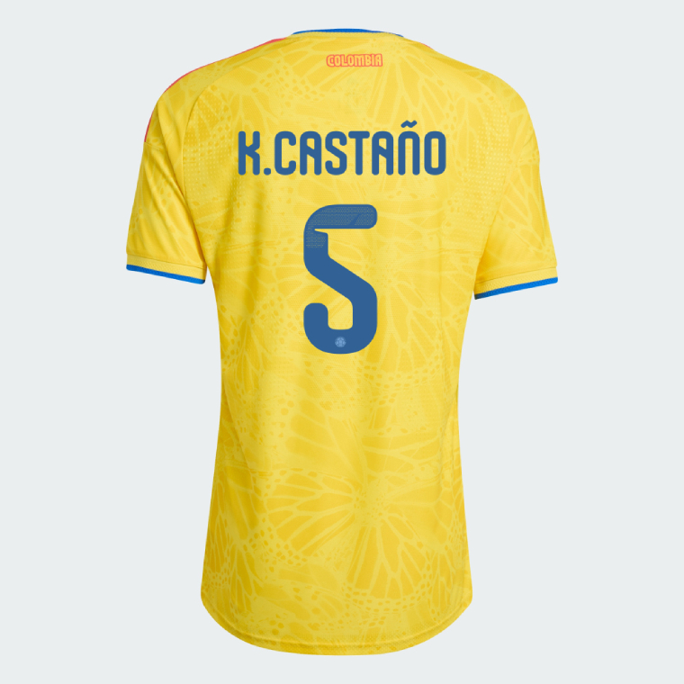 Colombia Home K.CASTAÑO 5 World Cup Jersey 2026 (Player Version)