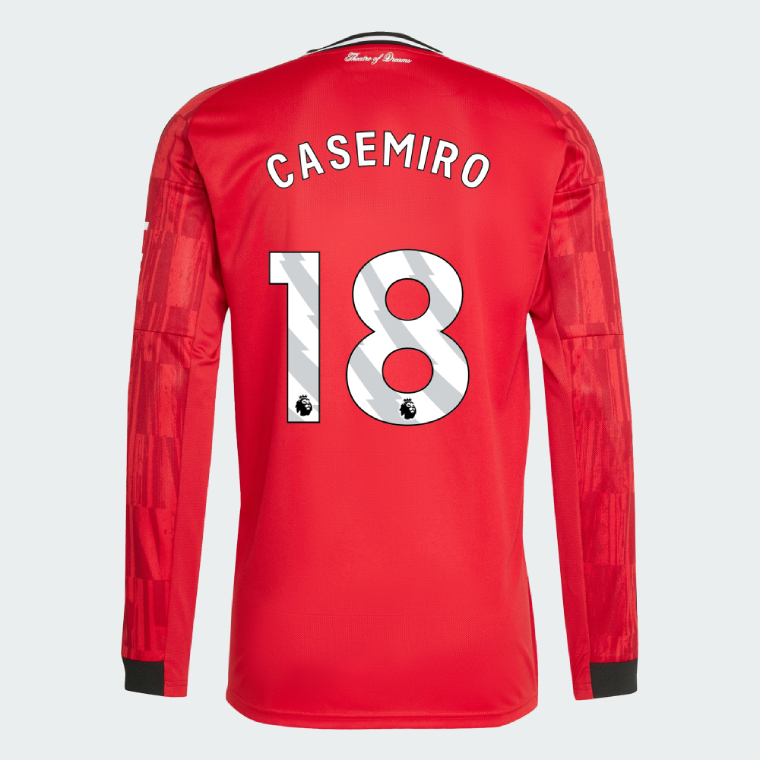 Manchester United Home Long Sleeve CASEMIRO 18 Jersey 25-26