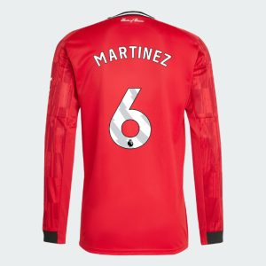 Manchester United Home Long Sleeve MARTINEZ 6 Jersey 25-26