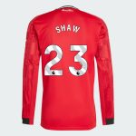 Manchester United Home Long Sleeve SHAW 23 Jersey 25-26