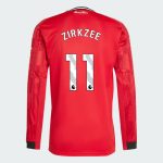 Manchester United Home Long Sleeve ZIRKZEE 11 Jersey 25-26