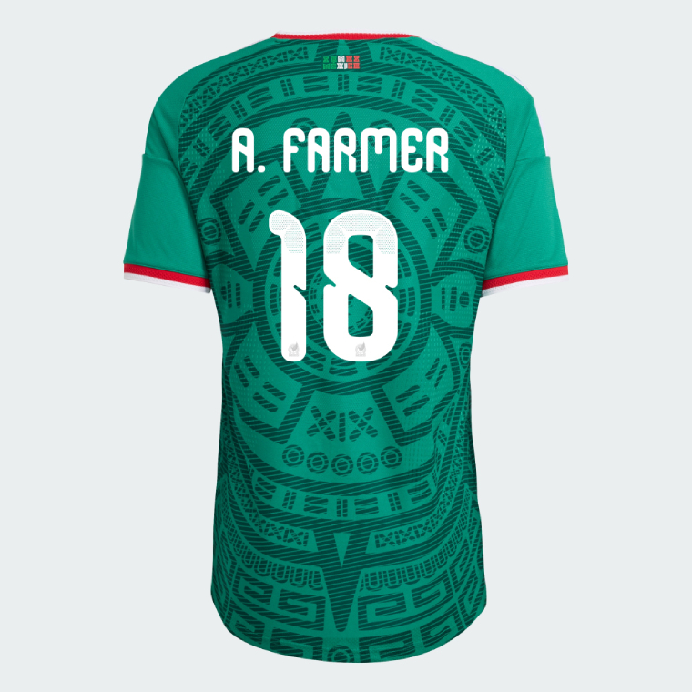 Mexico Home A. FARMER 18 World Cup Jersey 2026 (Player Version)
