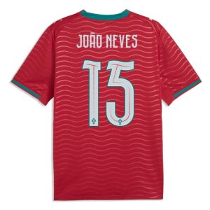 Portugal Home JOÃO NEVES 15 World Cup Jersey 2026
