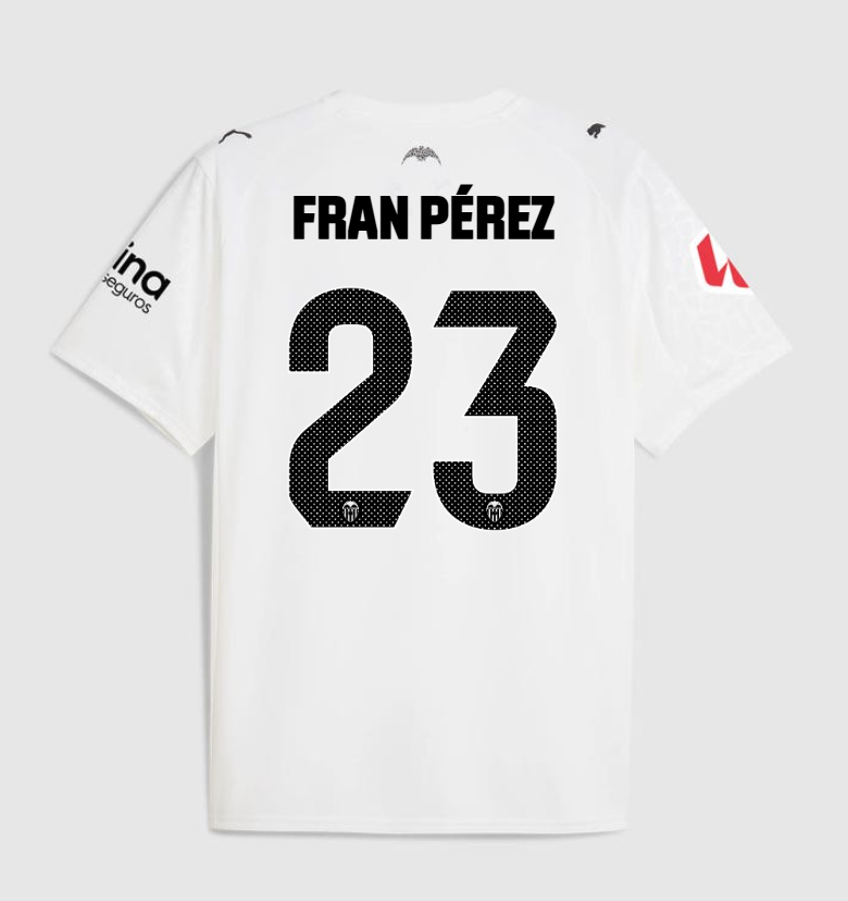 Valencia CF Home FRAN PÉREZ 23 Jersey 25-26
