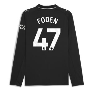 Manchester City Away Long Sleeve FODEN 47 Jersey 25-26