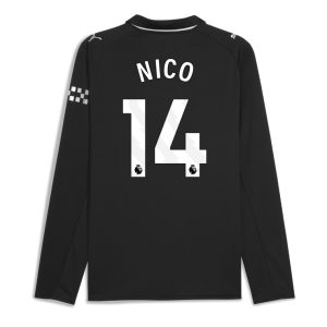 Manchester City Away Long Sleeve NICO 14 Jersey 25-26