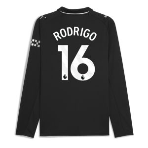 Manchester City Away Long Sleeve RODRIGO 16 Jersey 25-26