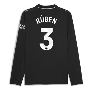 Manchester City Away Long Sleeve RÚBEN 3 Jersey 25-26