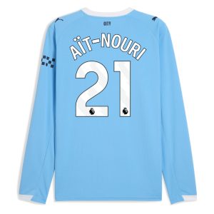Manchester City Home Long Sleeve AÏT-NOURI 21 Jersey 25-26