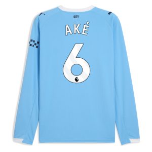 Manchester City Home Long Sleeve AKÉ 6 Jersey 25-26