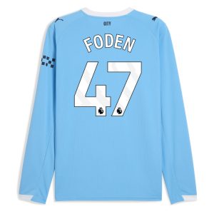 Manchester City Home Long Sleeve FODEN 47 Jersey 25-26