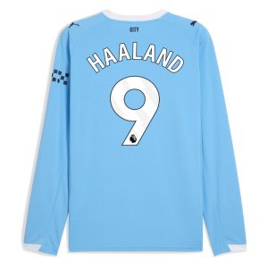 Manchester City Home Long Sleeve HAALAND 9 Jersey 25-26