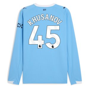 Manchester City Home Long Sleeve KHUSANOV 45 Jersey 25-26