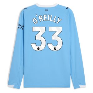 Manchester City Home Long Sleeve O'REILLY 33 Jersey 25-26