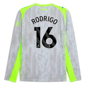 Manchester City Third Long Sleeve RODRIGO 16 Jersey 25-26